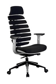 Кресло компьютерное Riva Chair SHARK (Черный/серый) в Находке