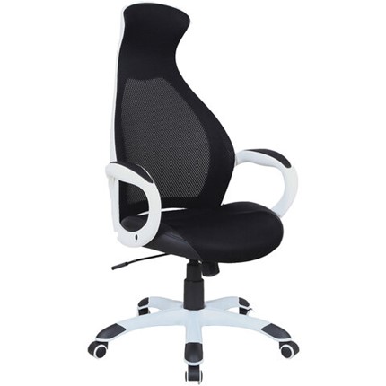Кресло Brabix Premium Genesis EX-517 (пластик белый, ткань/экокожа/сетка черная) 531573 во Владивостоке - изображение