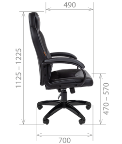 Компьютерное кресло CHAIRMAN GAME 17, цвет черный / голубой в Артеме - предосмотр 2