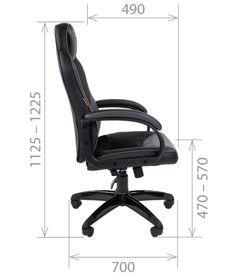 Компьютерное кресло CHAIRMAN GAME 17, цвет черный / голубой в Артеме - изображение 2