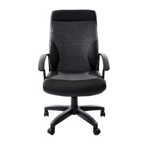 Офисное кресло Brabix Trust EX-535 (экокожа черная, ткань серая) в Уссурийске