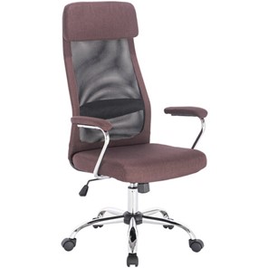 Офисное кресло Brabix Flight EX-540 (хром, ткань, сетка, коричневое) 531849 в Артеме
