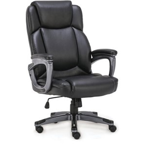 Кресло компьютерное Brabix Premium Favorite EX-577 (пружинный блок, рециклированная кожа, черное) 531934 в Артеме