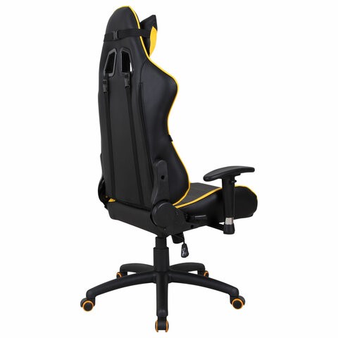 Офисное кресло Brabix GT Master GM-110 (две подушки, экокожа, черное/желтое) 531927 в Находке - изображение 2
