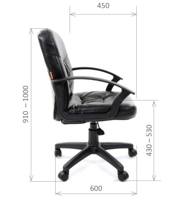 Офисное кресло CHAIRMAN 651 ЭКО коричневое в Артеме - изображение 2