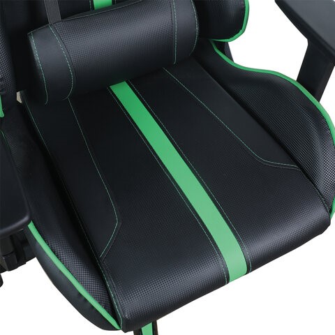 Офисное кресло Brabix GT Carbon GM-120 (две подушки, экокожа, черное/зеленое) во Владивостоке - изображение 7