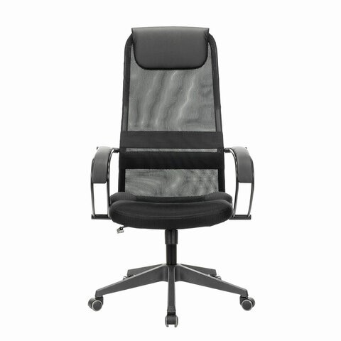 Кресло офисное Brabix Premium Stalker EX-608 PL (ткань-сетка/кожзам, черное) 532090 во Владивостоке - изображение 1