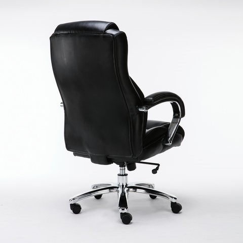 Офисное кресло Brabix Premium Status HD-003 (рециклированная кожа, хром, черное) 531821 в Артеме - изображение 2