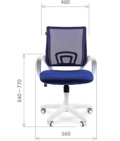Компьютерное кресло CHAIRMAN 696 white, ткань, цвет синий в Артеме - изображение 1