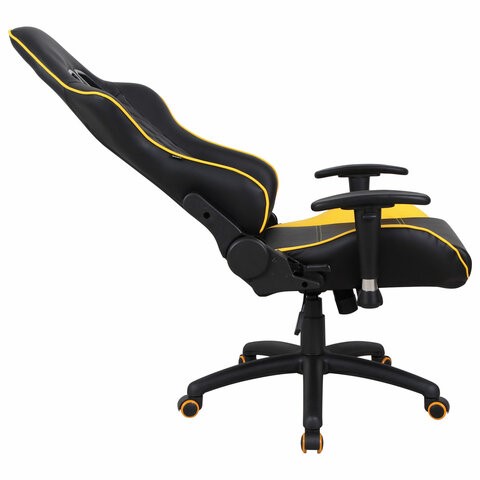 Офисное кресло Brabix GT Master GM-110 (две подушки, экокожа, черное/желтое) во Владивостоке - изображение 4