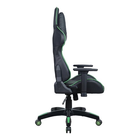 Офисное кресло Brabix GT Carbon GM-120 (две подушки, экокожа, черное/зеленое) во Владивостоке - изображение 1