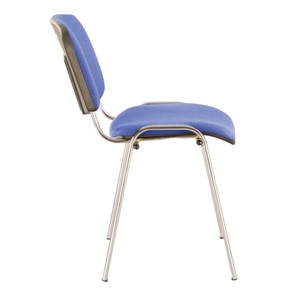 Офисный стул Brabix Iso CF-001 (хромированный каркас, ткань синяя с черным) 531422 во Владивостоке - предосмотр 1