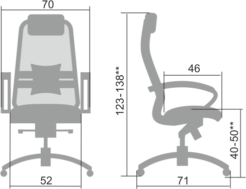 Офисное кресло Samurai S-1.04, серый во Владивостоке - изображение 1