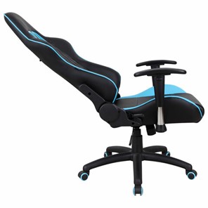 Офисное кресло Brabix GT Master GM-110 (две подушки, экокожа, черное/голубое) 531928 в Артеме - предосмотр 4