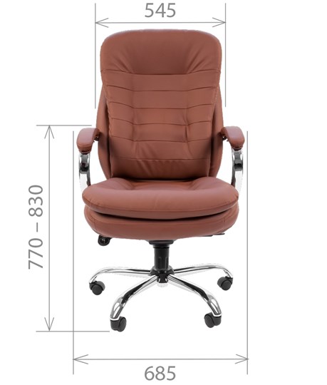 Офисное кресло CHAIRMAN 795 экокожа, цвет коричневый во Владивостоке - изображение 1