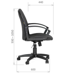 Кресло офисное CHAIRMAN 681 Ткань C-3 черное в Находке - предосмотр 2