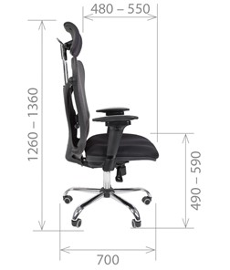 Офисное кресло CHAIRMAN 769, ткань TW 12, цвет черный в Артеме - предосмотр 2
