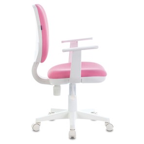 Компьютерное кресло Brabix Fancy MG-201W (с подлокотниками, пластик белый, розовое) 532409 в Находке - предосмотр 1