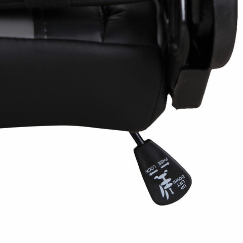 Кресло Brabix GT Racer GM-100 (две подушки, экокожа, черное/серое) 531926 в Артеме - изображение 11