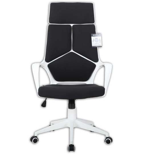 Кресло Brabix Premium Prime EX-515 (пластик белый, ткань, черное) 531812 в Артеме - изображение 5