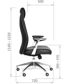 Офисное кресло CHAIRMAN Vista Экокожа премиум черная в Артеме - предосмотр 2