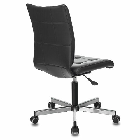 Офисное кресло Brabix Stream MG-314 (без подлокотников, пятилучие серебристое, экокожа, черное) 532077 в Артеме - изображение 2