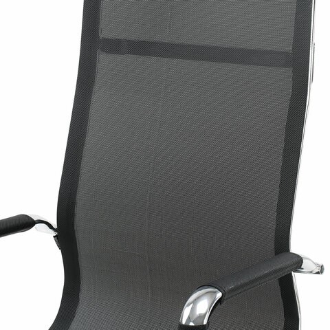 Офисное кресло Brabix Line EX-530 (хром, сетка, черное) 531846 в Артеме - изображение 6