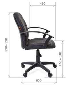 Офисное кресло CHAIRMAN 627 ткань, цвет серый в Артеме - предосмотр 2