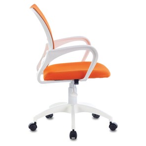 Кресло Brabix Fly MG-396W (с подлокотниками, пластик белый, сетка, оранжевое) 532401 в Артеме - предосмотр 2