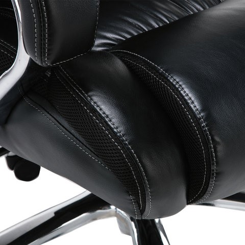 Офисное кресло Brabix Premium Status HD-003 (рециклированная кожа, хром, черное) во Владивостоке - изображение 9
