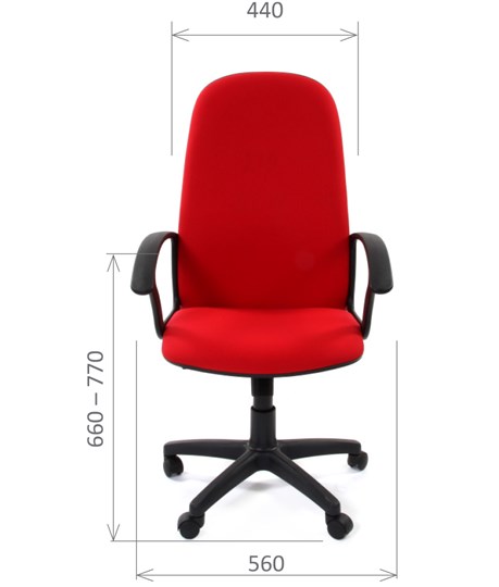 Офисное кресло CHAIRMAN 289, ткань, цвет красный во Владивостоке - изображение 1