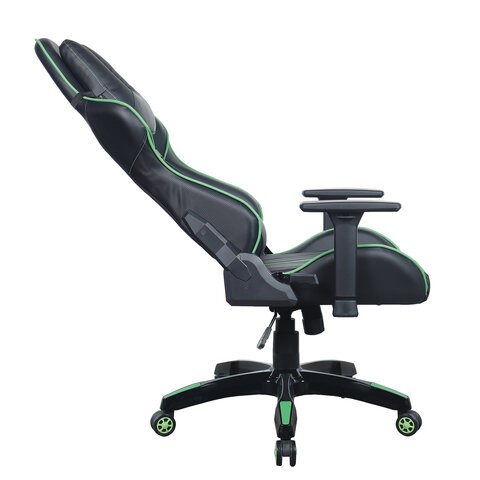 Офисное кресло Brabix GT Carbon GM-120 (две подушки, экокожа, черное/зеленое) во Владивостоке - изображение 4