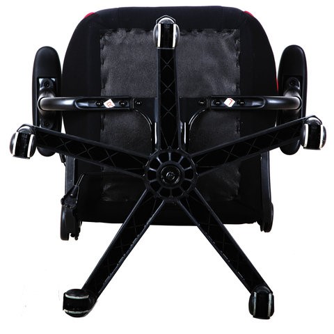 Кресло компьютерное Brabix GT Racer GM-100 (подушка, ткань, черное/красное) 531820 в Артеме - изображение 6