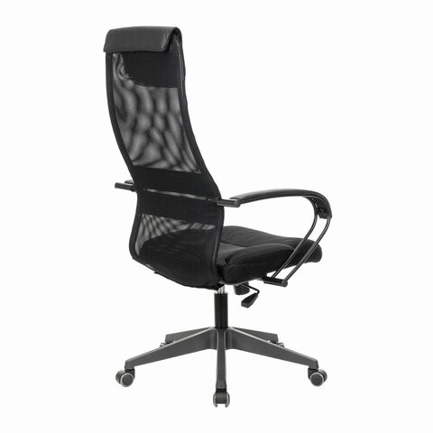 Кресло офисное Brabix Premium Stalker EX-608 PL (ткань-сетка/кожзам, черное) 532090 в Артеме - изображение 3