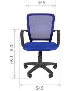 Кресло CHAIRMAN 698 black TW-05, ткань, цвет синий в Артеме - предосмотр 1