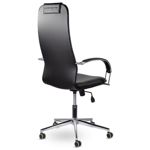 Компьютерное кресло Brabix Premium Pilot EX-610 CH (хром, кожзам, черное) 532418 в Артеме - изображение 3