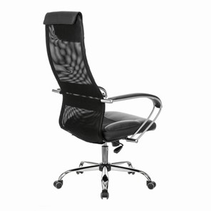 Кресло офисное Brabix Premium Stalker EX-608 CH (хром, ткань-сетка/кожзам, черное) во Владивостоке - предосмотр 9