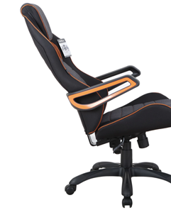 Компьютерное кресло Brabix Techno Pro GM-003 (ткань, черное/серое, вставки оранжевые) в Артеме - предосмотр 1