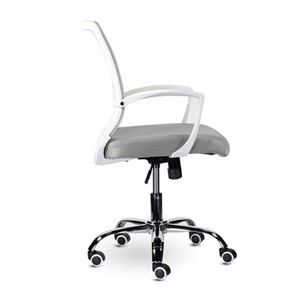 Кресло офисное Brabix Wings MG-306 (пластик белый, хром, сетка, серое) 532012 в Артеме - предосмотр 1