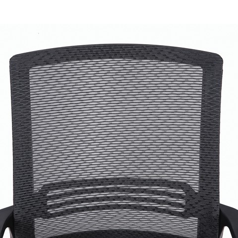Кресло Brabix Daily MG-317 (с подлокотниками, хром, черное) 531833 в Артеме - изображение 4
