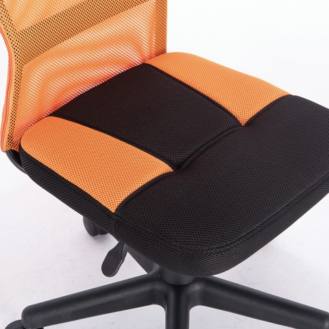 Офисное кресло Brabix Smart MG-313 (без подлокотников, комбинированное, черное/оранжевое) 531844 во Владивостоке - изображение 6