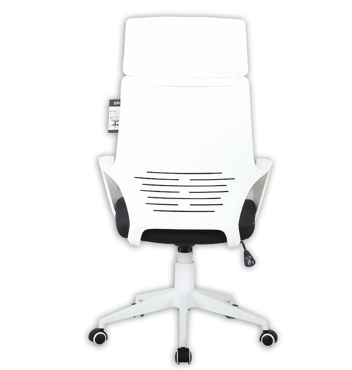 Кресло Brabix Premium Prime EX-515 (пластик белый, ткань, черное) 531812 в Артеме - изображение 3