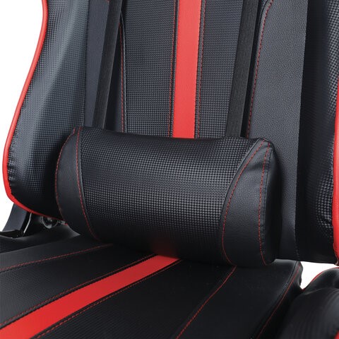 Офисное кресло Brabix GT Carbon GM-120 (две подушки, экокожа, черное/красное) 531931 во Владивостоке - изображение 7