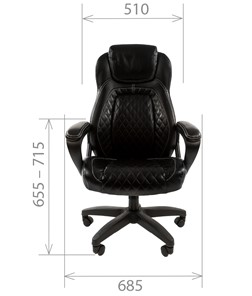 Кресло CHAIRMAN 432, экокожа, цвет черный во Владивостоке - предосмотр 1