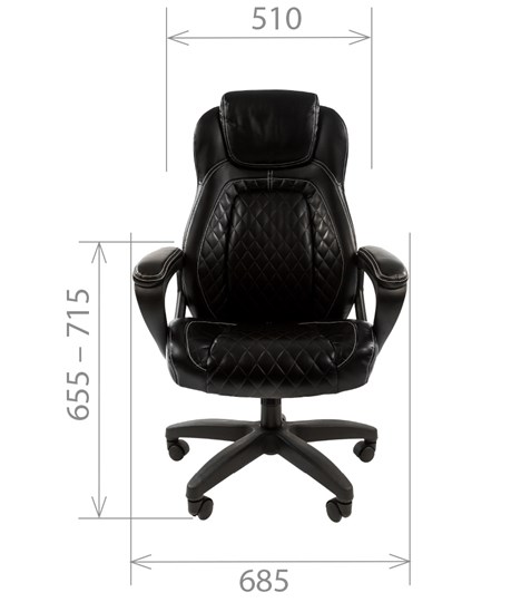 Кресло CHAIRMAN 432, экокожа, цвет черный в Артеме - изображение 1