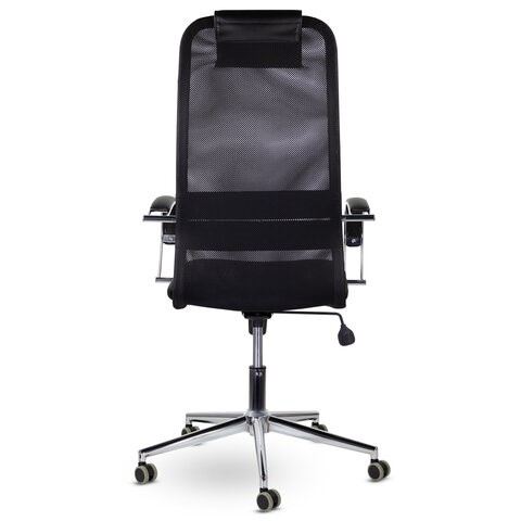Компьютерное кресло Brabix Premium Pilot EX-610 CH (хром, ткань-сетка, черное) 532417 в Артеме - изображение 4