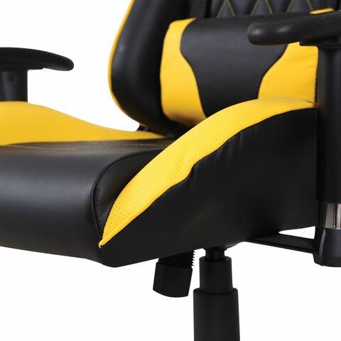 Офисное кресло Brabix GT Master GM-110 (две подушки, экокожа, черное/желтое) во Владивостоке - изображение 10