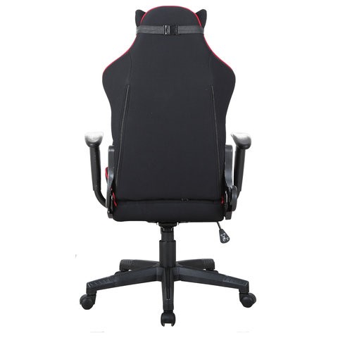 Кресло компьютерное Brabix GT Racer GM-100 (подушка, ткань, черное/красное) 531820 в Артеме - изображение 5