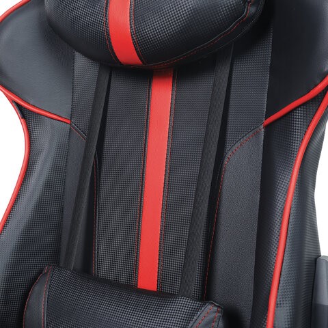Офисное кресло Brabix GT Carbon GM-120 (две подушки, экокожа, черное/красное) 531931 во Владивостоке - изображение 6