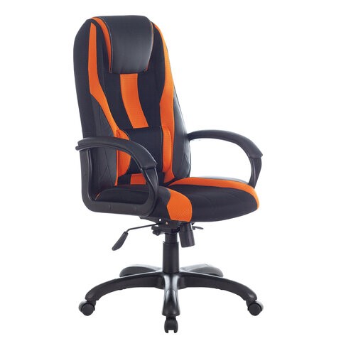 Компьютерное кресло Brabix Premium Rapid GM-102 (экокожа/ткань, черно/оранжевое) во Владивостоке - изображение 3